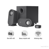 Loa máy tính không dây Logitech Z407 - Âm thanh 2.1, công suất 80W, đa kết nối (USB, AUX, Bluetooth)