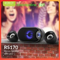 Loa Máy Tính PC Để Bàn Có Dây 2.1 Multimedia RS170 Có Đèn Led Loa Vi Tính Gaming