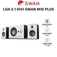 Loa máy tính SWAN M10 Plus (Kiểu 2.1, có bluetooth, optical, coaxial, sub 5 inch, tổng công suất 60W RMS)