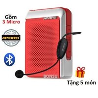 Loa máy trợ giảng Aporo T18 công suất 30W Bluetooth 5.0 không dây cao cấp (gồm 3 micro)