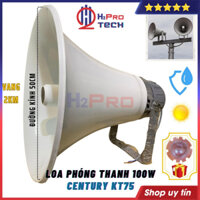 Loa Nén 100W (Tặng Coil), Loa Phóng Thanh Century KT75 Công Suất Lớn Vang, Phễu 50Cm Nhựa Chống Nước