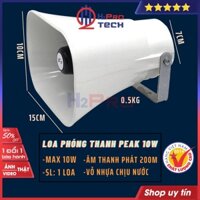 Loa Nén Peak 10W, Loa Phóng Thanh Mini Bán Hàng Rong, Thông Báo, Vành 15x10Cm, Âm Phát Ra 200M, Chịu Nước- H2Pro Tech