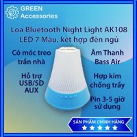 Loa Nghe Nhạc Bluetooth AK108 Đèn Led 7 Màu Có Móc Treo Trần Nhà