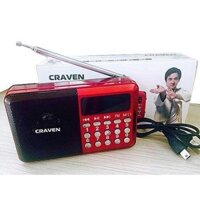 Loa nghe nhạc, thẻ nhớ fm CRAVEN CR-26 (xài pin 5c)