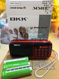 Loa nghe pháp BKK-858 3 pin xanh, nghe nhạc - nghe kinh - 2 khe gắn thẻ nhớ - fm chính hãng [BH 6 tháng] / pktn sale