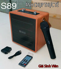 [LOA NHẬP KHẨU] Loa karaoke bluetooth Loa kéo karaoke mini - Loa karaoke Zansong S89 Chất lượng âm thanh cực chuẩn có thết kế nhỏ gọn Vỏ thùng loa được làm bằng gỗ làm cho loa thêm phần sang trọng TẶNG KÈM MICRO KHÔNG DÂY