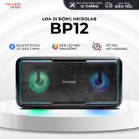 Loa Party Bluetooth Microlab BP12, Công Suất 10W x 2, Pin 1800mAh - Hàng Chính Hãng