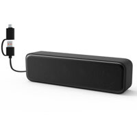 Loa PC Slim Soundbar có âm trầm nâng cao, loa máy tính xách tay, cáp usb cho cả âm thanh và nguồn, phích cắm Type C Tương thích với Windows, macos, Chrome OS