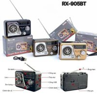Loa Radio AM/FM/USB/TF/ Bluetooth/MP3 RX-906BT