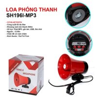 Loa rao hàng kẹp bình acquy Sunrise SH196I-MP3 có bluetooth,usb,thẻ nhớ,thu tiếng lặp đi lặp lại - loa SH9s xài pin sac