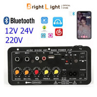 Loa Siêu Trầm 120W Bluetooth Bộ Khuếch Đại Âm Thanh Micro Kép Khuếch Đại 4 Ohm Loa 12/24V/220V