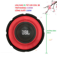 loa siêu trầm bass sub 25 JBL từ 120 coil 38 gân béo trở kháng 4 ohm 150w bass cực căng