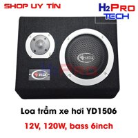 Loa siêu trầm xe hơi YD1506 điện 12V, 120W, bass 6inch nghe nhạc hay, bass căng | Loa sub