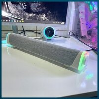 Loa Soundbar Bluetooth Lenovo DS101 RGB LED Trắng - Loa để bàn có dây có âm trầm mạnh mẽ