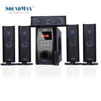 Loa SoundMax B70 - 5.1 Bluetooth 100W (USB, thẻ nhớ, remote, Optical, Coaxial)-Hàng Chính Hãng