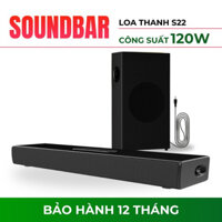 Loa Thanh Soundbar Bluetooth S22, Loa Bluetooth Âm Thanh Vòm 8D Super Bass 2024 Cho Tivi Máy Tính Laptop PC Điện Thoại
