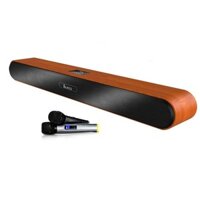 loa thanh tivi loa soundbar karaoke gồm 2 micro UHF D9100K