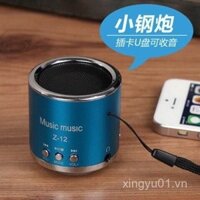 Loa thẻ cắm U Disk mini di động, loa nhỏ, máy nghe nhạc MP3, loa lớn nhỏ, ống pháo tròn có thể sạc lại