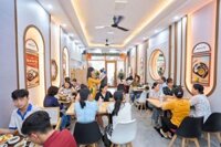 Loa thông báo, phát nhạc nền tự động Goldsound cho Nhà Hàng Hàn Quốc Seoulite, Amply 4 - 6 vùng âm lượng, loa được thiết kế riêng cho quán, bật lớn không tạp âm, miễn phí công lắp đặt, bảo hành dài hạn 5 năm.