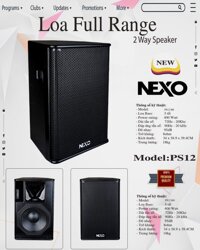 LOA THÙNG NEXO PS12 MỜ - Phân Phối Thiết Bị Âm Thanh Ánh Sáng