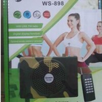 Loa trợ giảng, bẫy chim WS-898 remote điều khiển từ xa, micro có dây