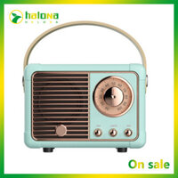 Loa tương thích Bluetooth Halo Hw11 Di động Cổ điển Retro Thẻ âm thanh Mini Radio Máy nghe nhạc du lịch không dây