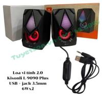 Loa vi tính 2.0 Kisonli L-9090 Plus USB + jack 3.5mm 6Wx2
