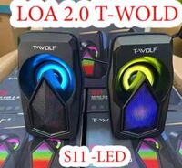 LOA VI TÍNH 2.0 T-WOLF S11 - LED TỰ ĐỔI MÀU , ÂM THANH SỐNG ĐỘNG