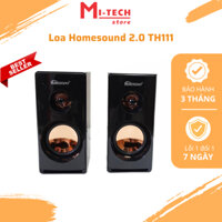 Loa Vi Tính 2.0 TH111 Vân gỗ - Màu Đen , Hàng Mới Hãng Homesound