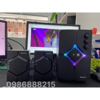 Loa vi tính 2.1 kiêm Bluetooth USB thẻ nhớ Bosston T1800-BT 40W led RGB 7 màu, dùng nguồn 220V (Đen) - Hàng Chính Hãng