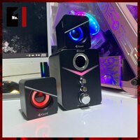 Loa vi tính 2.1 Kisonli U-3100 màu đen, loa máy tính để bàn mini có led RGB