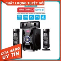 Loa vi tính 3.1 kiêm Bluetooth USB thẻ nhớ Bosston T3900-BT 60W led RGB 7 màu, nguồn 220V (Đen)