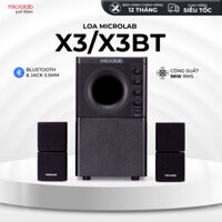 Loa Vi Tính Bluetooth Bass Cực Mạnh MICROLAB X3/X3BT, Công Suất 98W, Chơi Game, Nghe Nhạc, Làm Việc - Hàng Chính Hãng