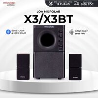 Loa Vi Tính Bluetooth Bass Cực Mạnh MICROLAB X3/X3BT, Công Suất 98W, Chơi Game, Nghe Nhạc, Làm Việc - Hàng Chính Hãng