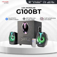 Loa Vi Tính Bluetooth Bass Mạnh MICROLAB G100BT 2.1, 11W ( AUX/Bluetooth/USB/thẻ SD/TF/đài FM) - Hàng Chính Hãng