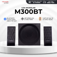 Loa Vi Tính Bluetooth Bass Mạnh MICROLAB M300BT 2.1, 38W, (AUX/USB/Thẻ SD/FM) - Hàng Chính Hãng
