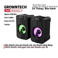 Loa vi tính chơi game học online GrownTech E-1060 Nguồn USB Đầu Cắm 3.5Mm Dành Cho PC Laptop