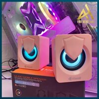 Loa vi tính để bàn màu hồng 2.0 KISONLI L1030 Có Led RGB- Loa máy tính để bàn