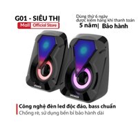 Loa vi tính máy tính mini laptop LED 7 màu E-1053 E1053 E 1053 để bàn bass mạnh