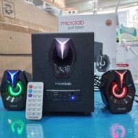 Loa vi tính Microlab G100BT 2.1 Kết nối Bluetooth 4.0, Có điều khiển từ xa, Cổng USB, SD, Đài FM, Đèn LED thời trang