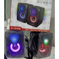 Loa vi tính mini 2.0 E1046, Led đổi màu