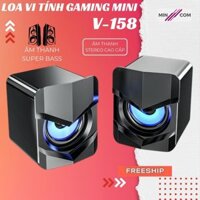 Loa Vi Tính Mini Để Bàn MinCom V-158 LED PRO ZIYOU Âm Thanh Kép Super Bass Nghe Nhạc Xem Phim Cực Đã Cho Pc Điện Thoại