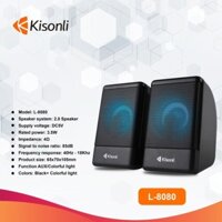 Loa vi tính mini Kisonli L-8080 thiết kế xinh xắn dễ thương sử dụng nguồn USB 5V tiện lợi