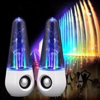 Loa Vi Tính Nghe Nhạc Phun Nước 3D Đèn Led Gaming Theo Nhạc (mẫu tròn tháp) Để Bàn Mini PC Laptop jack 3.5+ cổng usb