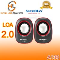 Loa vi tính SoundMax 2.0 A130 âm thanh mạnh mẻ Triệu Gia phân phối