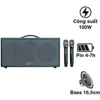 Loa Xách Tay Acnos CS447 (Bass 16.5cm, 100W, Kèm 2 micro, Pin 4-6h)