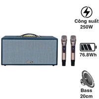 Loa xách tay Acnos CS451 (2 bass 20cm, 250W/1000W, Kèm 2 micro)