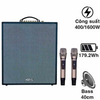 Loa xách tay Acnos CS551 (Bass 20cm, 400W, Kèm 2 micro)