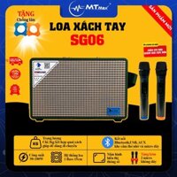 Loa Xách Tay AZPro SG06 - Đỉnh Cao Âm Thanh Cao Cấp Giá Rẻ, Tặng Kèm 2 Micro Không Dây và Chống Lăn. Hàng chính hãng