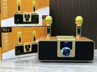 LOA XÁCH TAY BLUETOOTH KÈM 2 MIC KARAOKE KHÔNG DÂY  K08 - Có Cổng Thẻ Nhớ, USB - ÂM THANH CỰC HAY